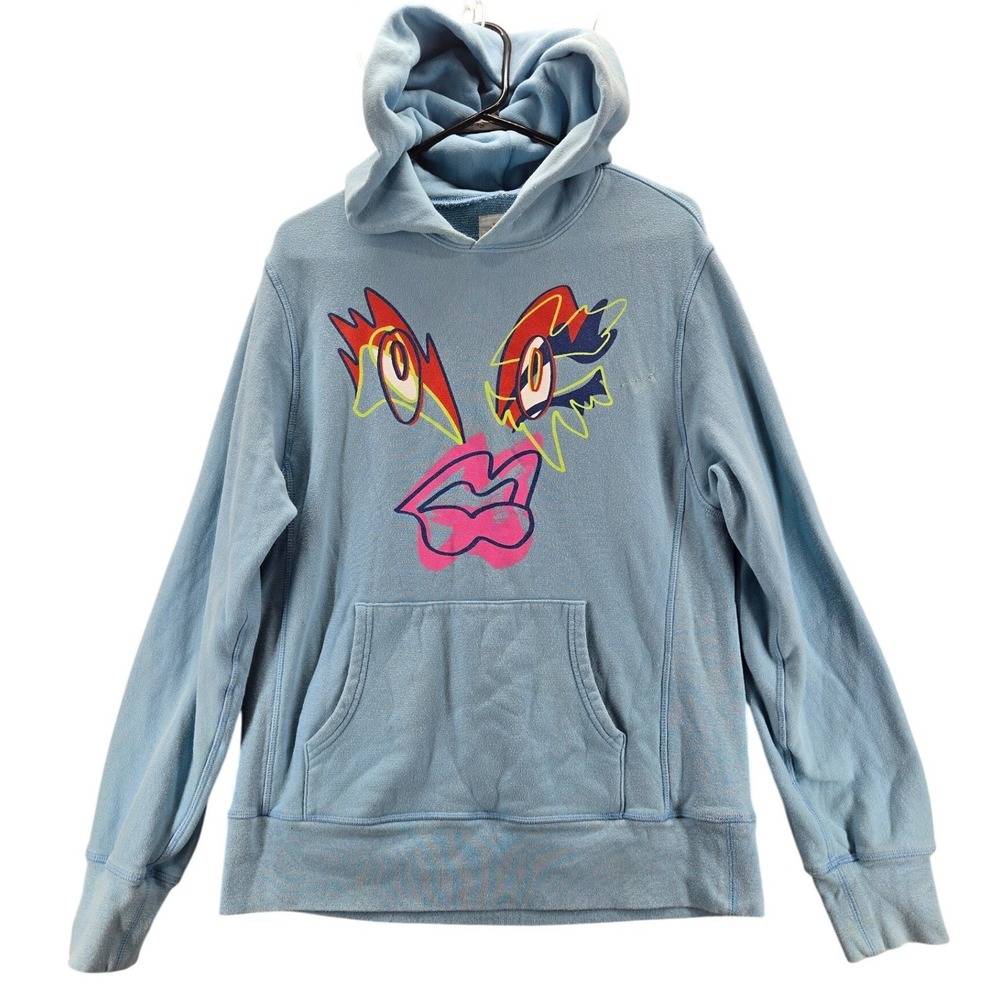 Todd Snyder Art of Pride 2020 Mens Light Blue Graphic Hoodie Sweatshirt Large